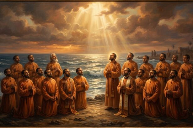 Sacred fine art honoring the 21 Coptic Christian martyrs of Libya