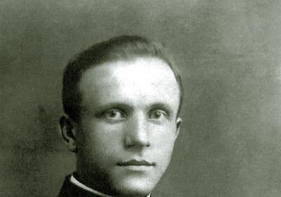 Archival black and white portrait of Blessed Father Michał Sopoćko, spiritual director of Saint Maria Faustina Kowalska