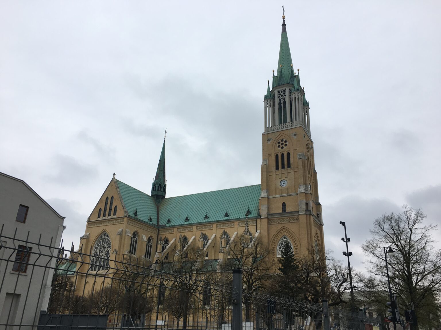 Cathedral of Saint Stanislaus Kostka in Łódź, Poland, where Helen Kowalska fled after the 1924 ballroom vision