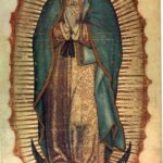 The miraculous image of Our Lady of Guadalupe on ayate agave fiber