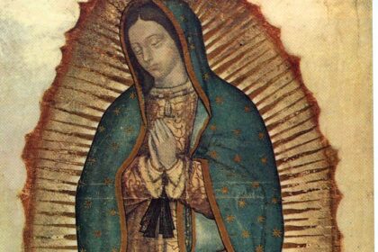 The miraculous image of Our Lady of Guadalupe on ayate agave fiber