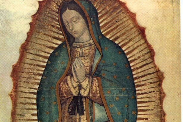 The miraculous image of Our Lady of Guadalupe on ayate agave fiber